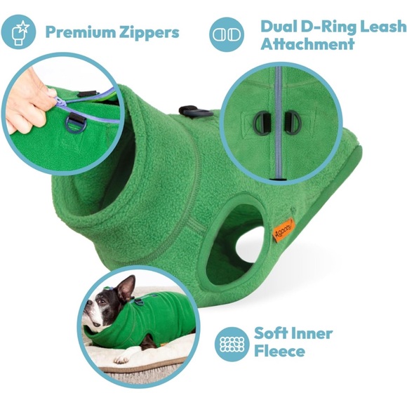 NWT Gooby Half Zip Up Fleece Vest Dog Sweater X-Large - Picture 3 of 5